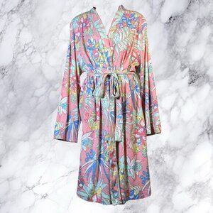 Talbots Tropical Dream Robe in Pastel Parrot